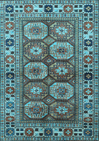 Oriental Light Blue Industrial Rug, urb1376lblu