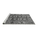 Sideview of Machine Washable Oriental Gray Industrial Rug, wshurb1376gry