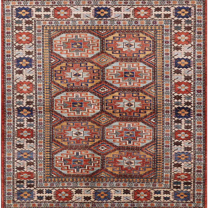 Square Machine Washable Industrial Modern Camel Brown Rug, wshurb1376