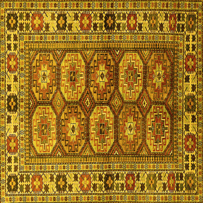 Square Oriental Yellow Industrial Rug, urb1376yw
