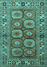 Oriental Turquoise Industrial Rug, urb1376turq