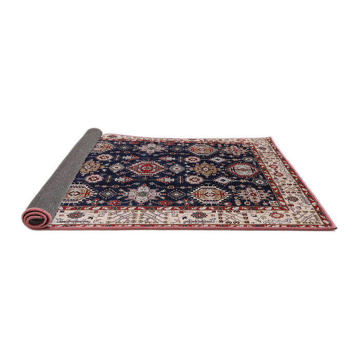 Sideview of Mid-Century Modern Purple Lily Purple Oriental Rug, urb1377