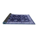 Sideview of Oriental Blue Industrial Rug, urb1377blu