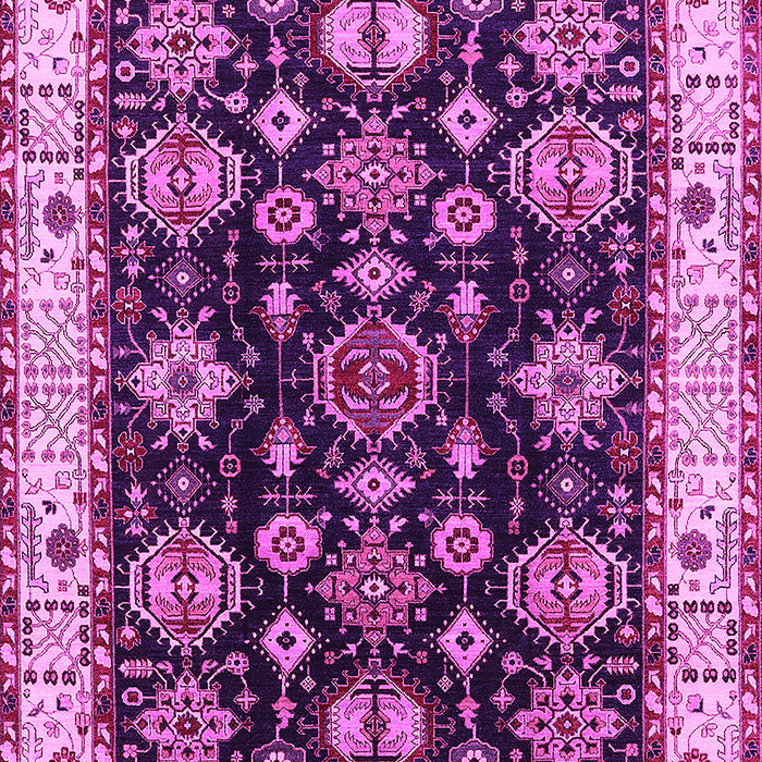 Machine Washable Oriental Pink Industrial Rug, wshurb1377pnk
