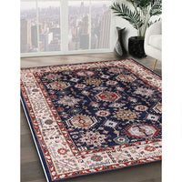 Mid-Century Modern Purple Lily Purple Oriental Rug, urb1377