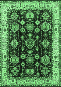 Oriental Emerald Green Industrial Rug, urb1377emgrn