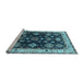 Sideview of Machine Washable Oriental Light Blue Industrial Rug, wshurb1377lblu