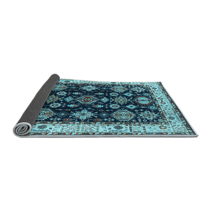 Sideview of Oriental Light Blue Industrial Rug, urb1377lblu