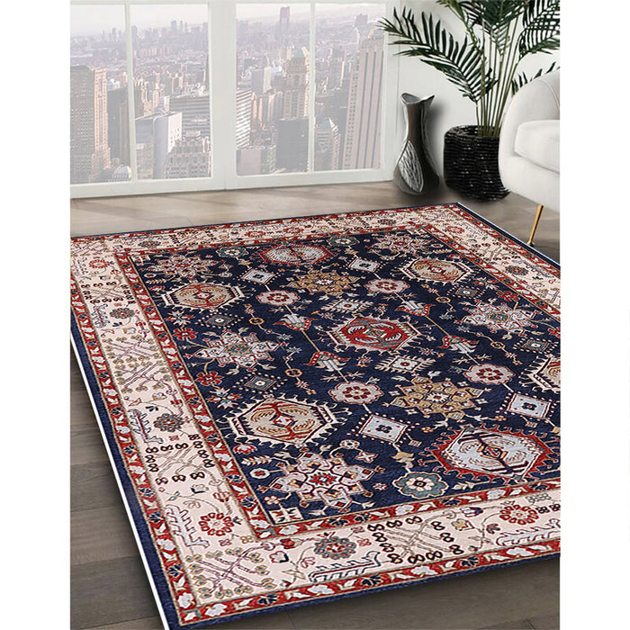 Machine Washable Industrial Modern Purple Lily Purple Rug in a Family Room, wshurb1377