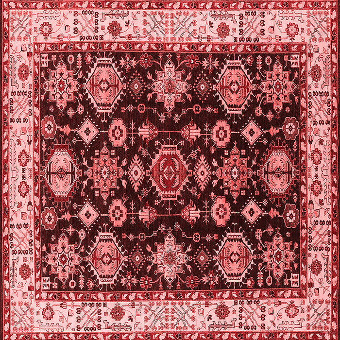 Machine Washable Oriental Red Industrial Rug, wshurb1377red