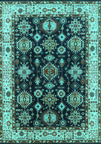 Oriental Turquoise Industrial Rug, urb1377turq