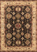 Machine Washable Oriental Brown Industrial Rug, wshurb1377brn