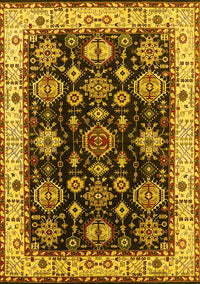 Oriental Yellow Industrial Rug, urb1377yw