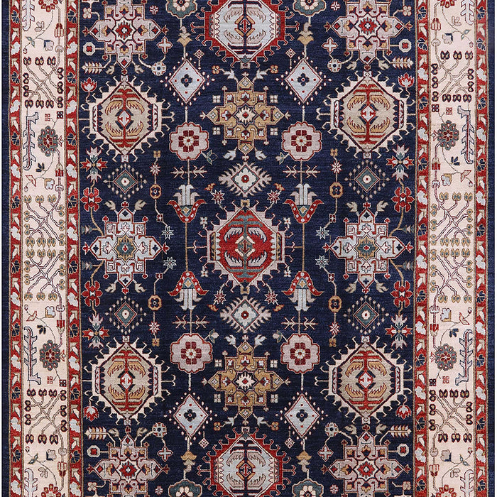 Mid-Century Modern Purple Lily Purple Oriental Rug, urb1377