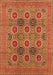 Machine Washable Oriental Orange Traditional Area Rugs, wshurb1378org