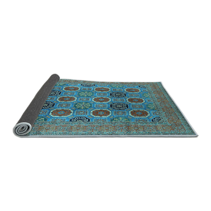 Sideview of Oriental Light Blue Traditional Rug, urb1378lblu
