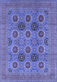 Oriental Blue Traditional Rug, urb1378blu