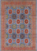 Mid-Century Modern Rosy Brown Pink Oriental Rug, urb1378