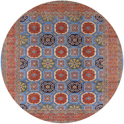 Round Machine Washable Industrial Modern Rosy Brown Pink Rug, wshurb1378