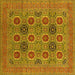 Square Oriental Yellow Traditional Rug, urb1378yw