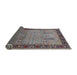 Sideview of Mid-Century Modern Purple Oriental Rug, urb1379