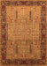 Machine Washable Oriental Orange Traditional Area Rugs, wshurb1379org