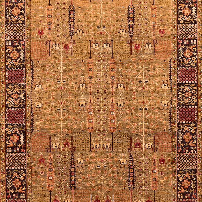 Machine Washable Oriental Orange Traditional Area Rugs, wshurb1379org