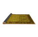 Sideview of Oriental Yellow Traditional Rug, urb1379yw