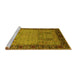 Sideview of Machine Washable Oriental Yellow Traditional Rug, wshurb1379yw