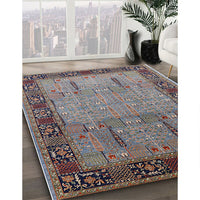 Mid-Century Modern Purple Oriental Rug, urb1379