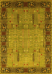 Oriental Yellow Traditional Rug, urb1379yw