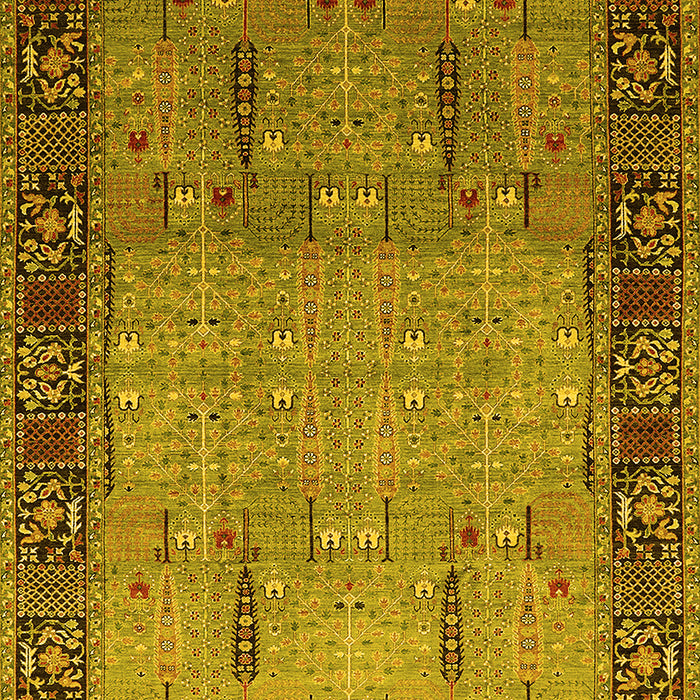 Oriental Yellow Traditional Rug, urb1379yw