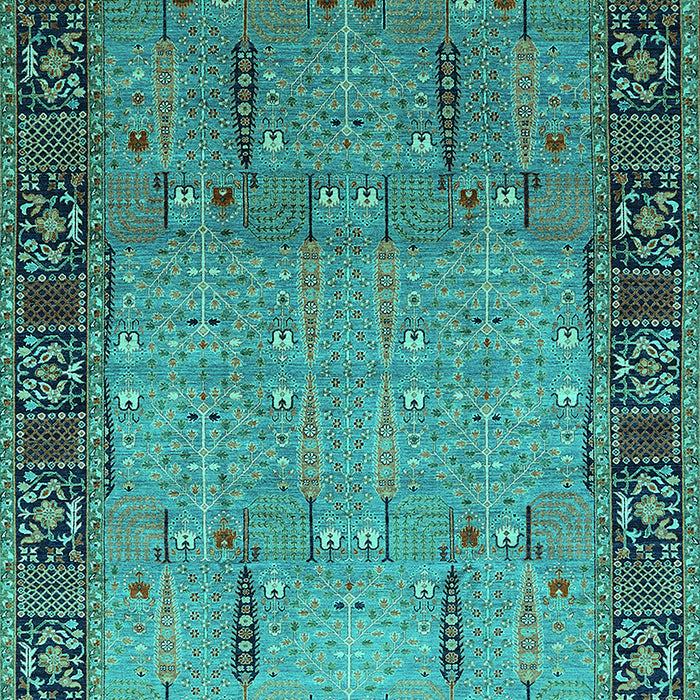 Oriental Turquoise Traditional Rug, urb1379turq