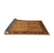 Sideview of Oriental Orange Traditional Rug, urb1379org