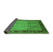 Sideview of Oriental Green Traditional Rug, urb1379grn