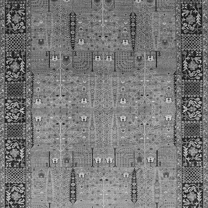 Machine Washable Oriental Gray Traditional Rug, wshurb1379gry