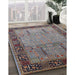 Mid-Century Modern Purple Oriental Rug in Family Room, urb1379