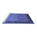 Sideview of Machine Washable Oriental Blue Traditional Rug, wshurb1379blu