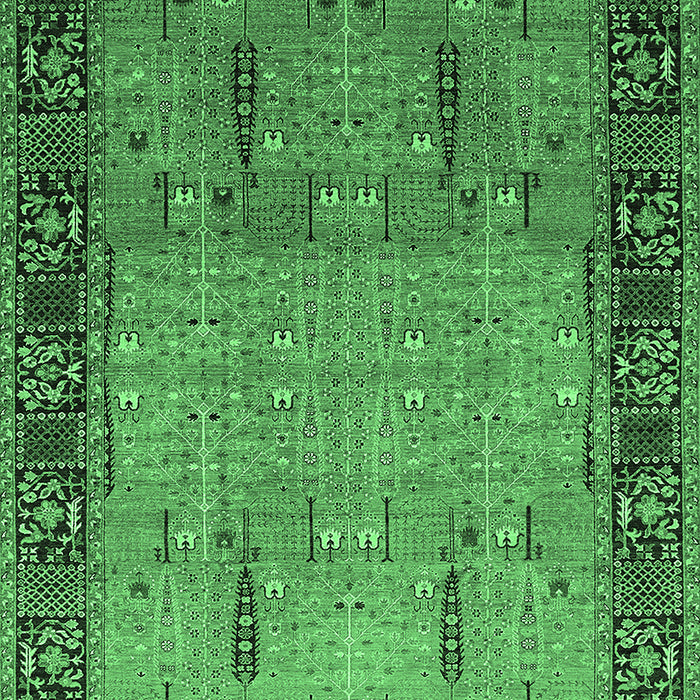 Oriental Emerald Green Traditional Rug, urb1379emgrn
