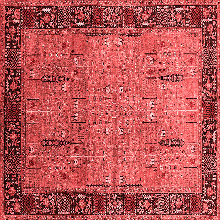 Machine Washable Oriental Red Traditional Rug, wshurb1379red