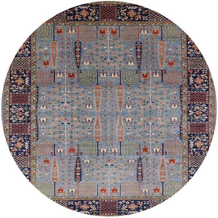 Round Machine Washable Industrial Modern Purple Rug, wshurb1379