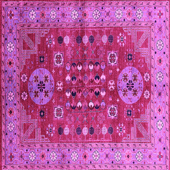 Square Oriental Pink Industrial Rug, urb1380pnk