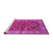 Sideview of Machine Washable Oriental Pink Industrial Rug, wshurb1380pnk