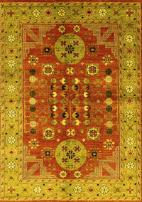 Oriental Yellow Industrial Rug, urb1380yw