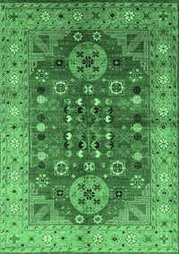 Oriental Emerald Green Industrial Rug, urb1380emgrn