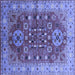 Square Oriental Blue Industrial Rug, urb1380blu