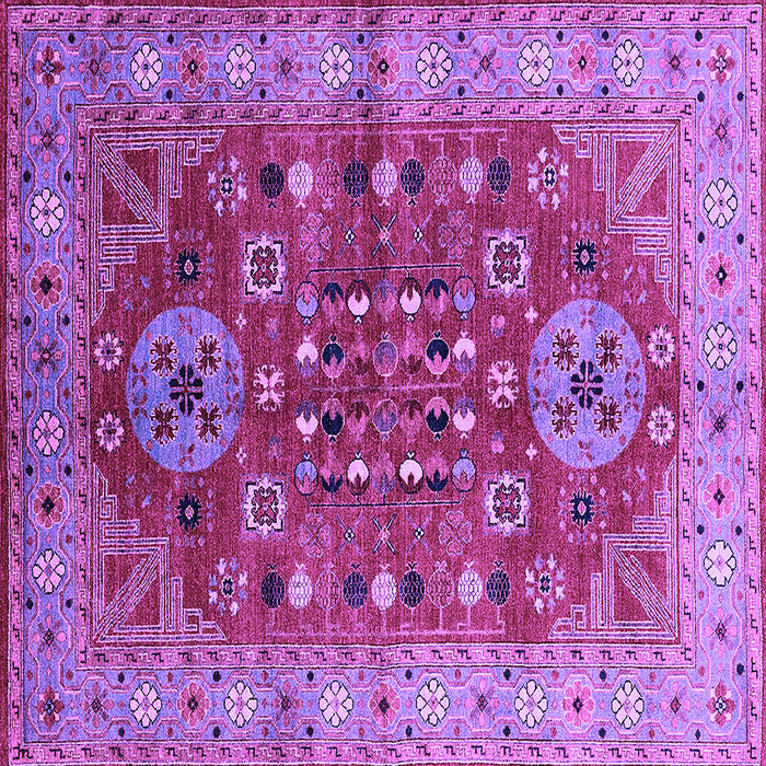 Square Oriental Purple Industrial Rug, urb1380pur
