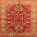 Square Oriental Orange Industrial Rug, urb1380org