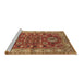 Sideview of Machine Washable Oriental Brown Industrial Rug, wshurb1380brn