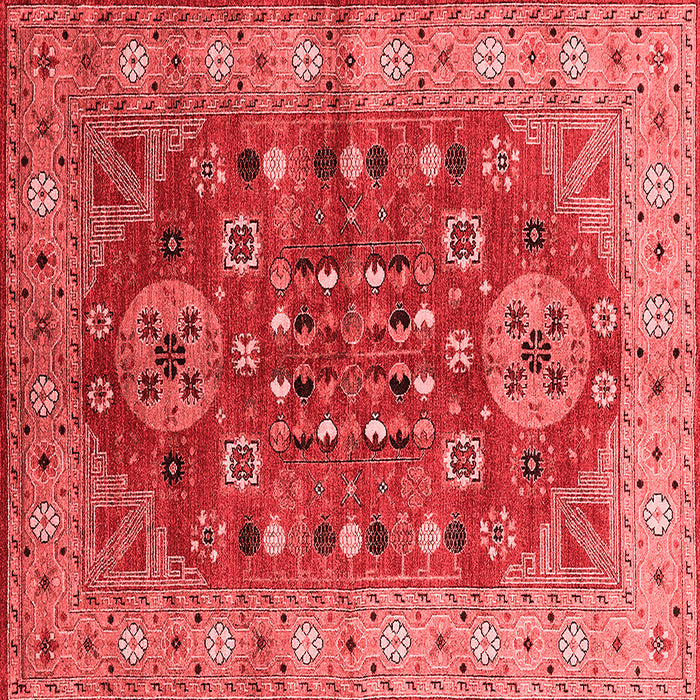 Machine Washable Oriental Red Industrial Rug, wshurb1380red